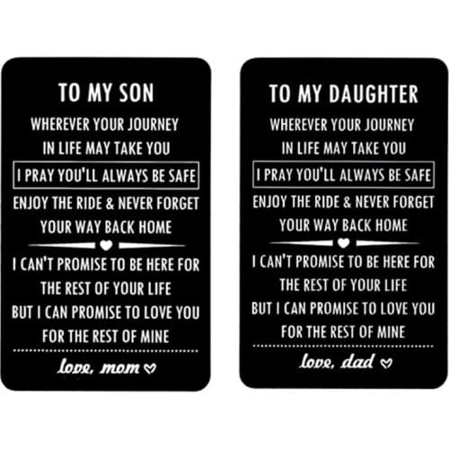 Anniversary Gifts for Men Engraved Wallet Insert, I Love You, Boyfriend Gifts, Metal Wallet Card Insert, Mini Love Note