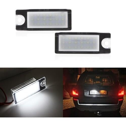 Fits For Volvo V70 XC70 S60 S80 99-06 XC90 03-14 CANbus Error Free Led Number License Plate Lights White Auto Rear Lamp