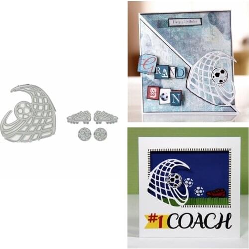 Hollow Football Net Shoes Sports Element Metal Cutting Dies Stencil For Crafts Paper Cards Decoration DIY Scrapbooking 2019