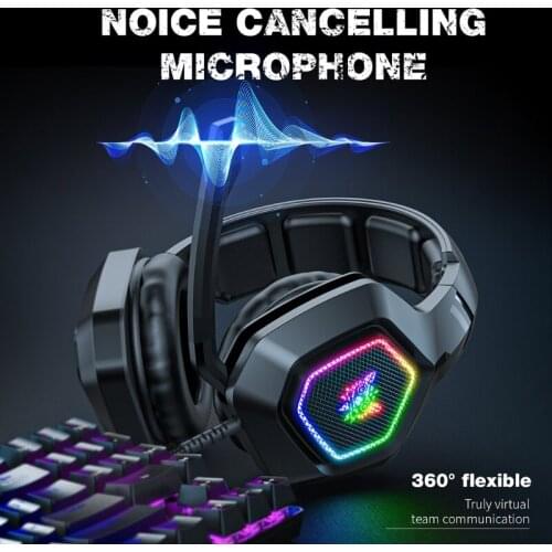 28EA Professional Gaming Headsets Memory Foam Ear Pads Surround Sound Stereo Games and Music Soft Earmuffs Comfortable Wear