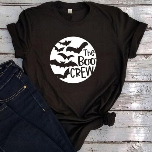 Boo Shirt Halloween Party Tshirt Women 2021 Halloween Gift Spooky Womens Clothing Oversized Summer Tees Aesthetic L