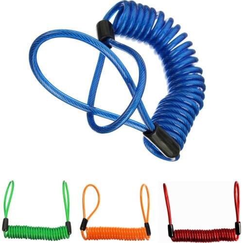 150cm Alarm Disc Security Lock Anti Thief Bag Motorcycle Wheel Disc Brake And Spring Reminder Orange Cable