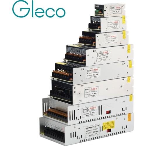 DC 5V Lighting Transformers LED Driver Power Adapter 2A~80A ,10W~350W for LED Pixel Strip 5V Strip Light Switching Power Supply