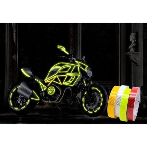 2cm width 10M length Reflective tape Luminous stickers at night Fluorescent adhesive strip For car motorcycle truck Bicycle