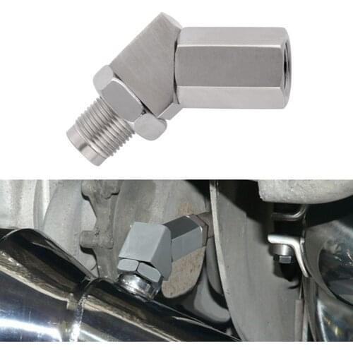Universal Modified M18 x 1.5 Bung Adapter 45 Degree O2 Oxygen Sensor Spacer Extender Joints Extension Catalytic Converter Tools