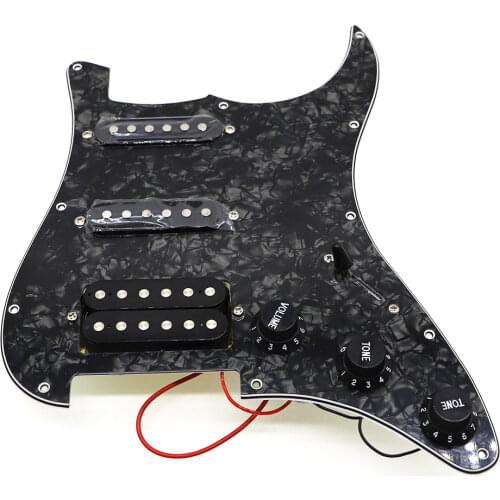 Loaded Strat Electric Guitar Pickguard Prewired ST Pickguard For Fender Guitar Black