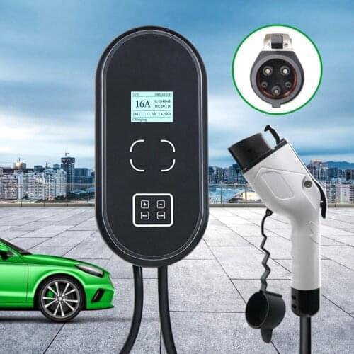 Type 1 Cable Sae-J1772 Electric Vehicle Charging Station with RFID Card Control and Cable Storage Plug Hanging