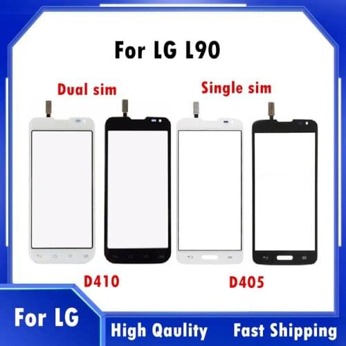 BEST Quality Touch Screen For LG L90 D405 D405N & L90 Dual D410 Touchscreen Digitizer Sensor Outer Glass Lens Panel Replacement