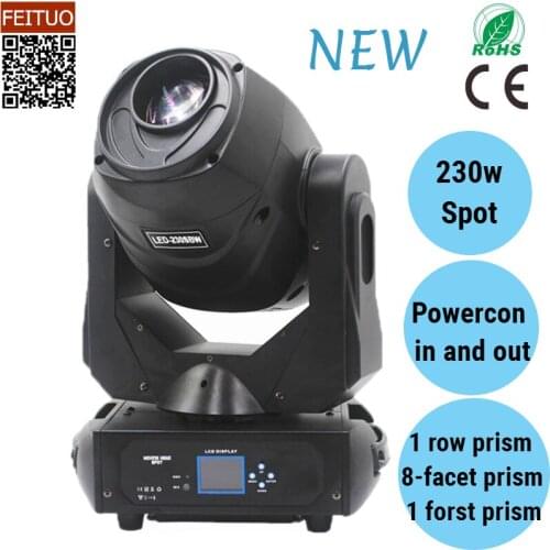 8pcs/lot DJ Party Lyre LED 230W Spot Moving Head Gobos Light 1 Row Prism+8 Prism+1 Forst Prism Stage Lighting Equipment