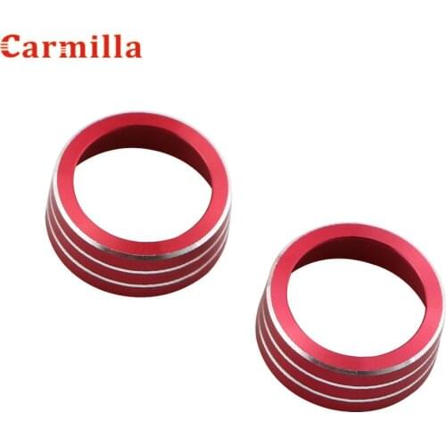 Carmilla Car Air Conditioning Adjustment Knob Circle Cover for Ford Focus 4 MK4 2015 2016 2017 2018 Aluminum Alloy Accessories