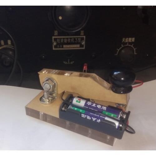 CW Exerciser Morse Code Exerciser with Power Button Battery Box and Buzzer Sound and Flash DIY Kit