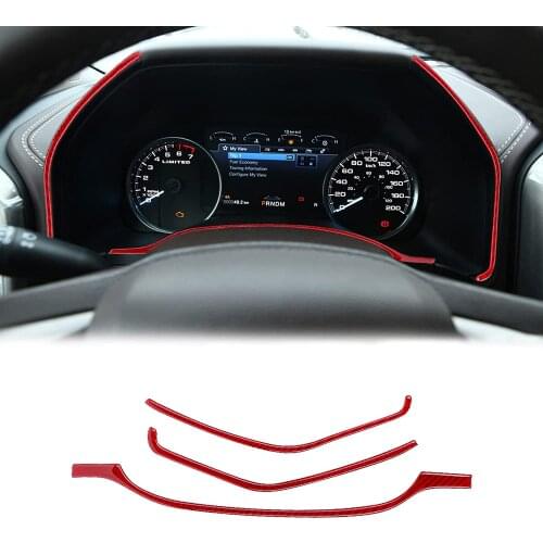 Carbon Fiber Car Dashboard Trim Instrument Board Decorative Frame Trim Cover Interior Accessories for Ford F150 15-18