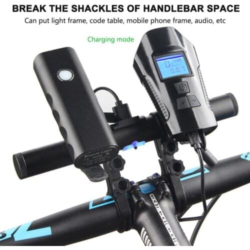 Aluminum Alloy MTB Bicycle Headlight Holder Rack Universal Bike Handlebar Extender Extension Bracket USB Charging Power Bank New