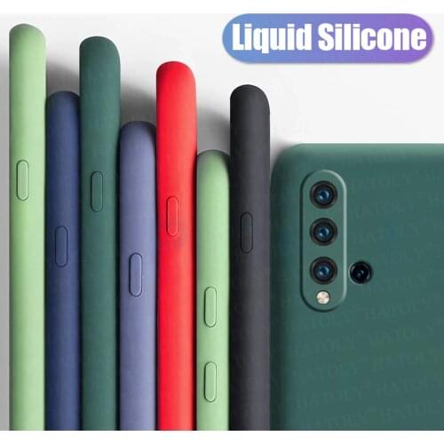 For Huawei Nova 5T Case Cover Nova 5 T 6 7 SE Pro 2 3 3i 4 Soft Liquid Silicone Phone Bumper Case Solid Color Back Cover Nova 5T