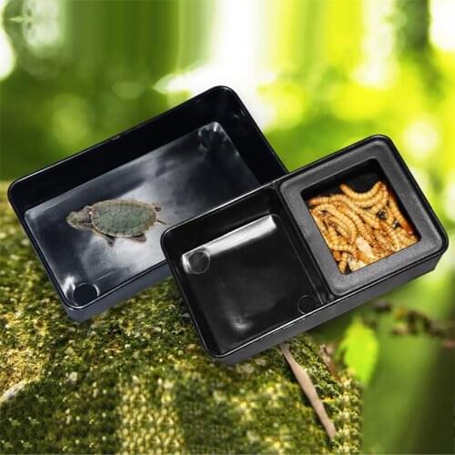 Reptile Feeder Water Food Feeding Plastic Bowl Turtle Lizard Snake Basin Food Trough Feeder Snack Dish Tray Spider Breeding