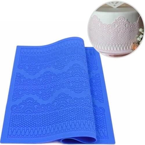 Lace Silicone Mat Lace Mold Cake Fondant Embossed Mould Cake Decorating Tool Sugar Lace Pad Wedding Cake Decor Lace Baking Molds