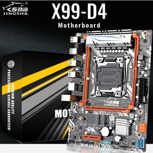 JINSHA X99D4 Motherboard LGA 2011-3 E5 V3 CPU M-ATX Desktop DDR4 RAM Supports E5 2680V3 2620V3 2650V3 2680 V3 E5 2678V3 SATA3.0