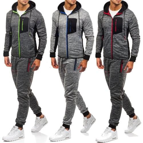 Men clothes 2018 mens casual sports suit pullover and hoodie hoodie and trouser suit