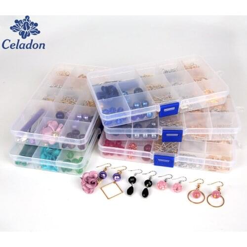 Hot Earring-set 1 Box DIY Beads Tassels Charms High Quality Metal Earring Hooks Clasps For DIY Fashion Earring Jewelry Findings