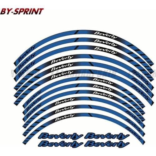 Motorcycle For Piaggio Beverly 125 250 350 500 2014-2016 12 X Thick Edge Outer Rim Sticker Stripe Wheel Reflective Decal Sticker