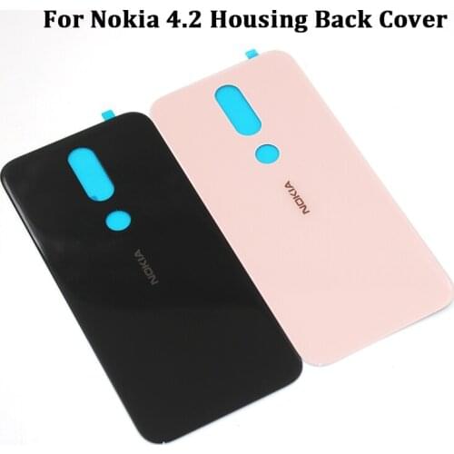 New Glass Battery Back Cover For Nokia 4.2 TA-157 High Quality Rear Door Housing Panel Case Phone Replacement With Logo 5.71"
