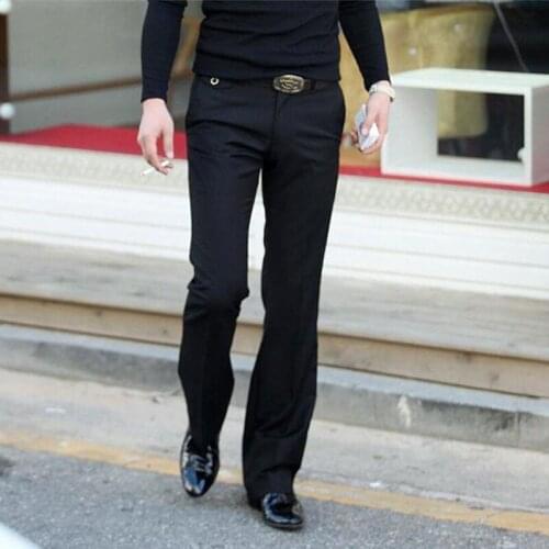 2021 New Spring and Summer New Micro bell pants Male Slim Korean Black feet pants British free trousers More Size 28-36 37