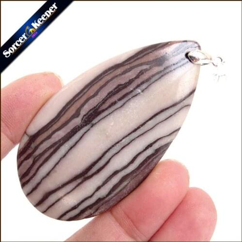 Red Zebra Jaspers Gem Stone Pendant Necklace Reiki Blessed Natural Minerals Crystal Healing Chakra Reiki WS321