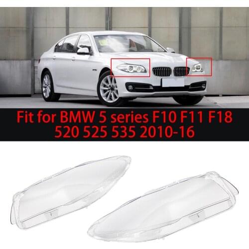 Pair Clear Headlight Cover Lens 63117343911 63117343912 Fit for BMW 5 Series F10 F11 F18 520 525 535 2010 2011 2012 2013-2016