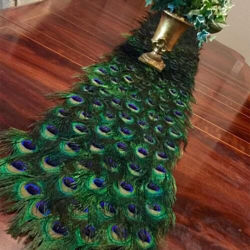 Peacock Feather diy Craft table runner Coasters fan bridal baby shower Wedding engagement birthday Bachelorette Party Decoration
