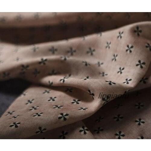 Shirt dress fashion pure ramie inkjet printing fashion fabric