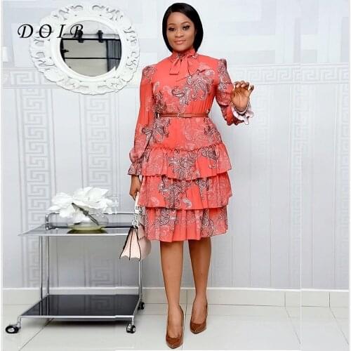 African Dress for Women Black Patchwork Office Lady Split Pencil Dress Vintage Work Wear Sashes Dress