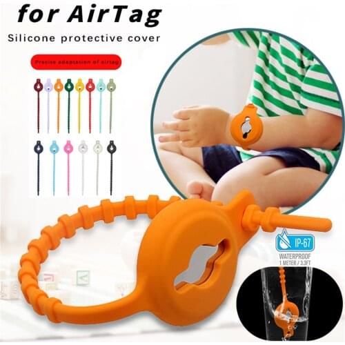 Silicone Airtag Case For Apple Airtags Locator Anti-lost Protective Sleeve Child Bicycle Adjustable For Airtag Protective Cover