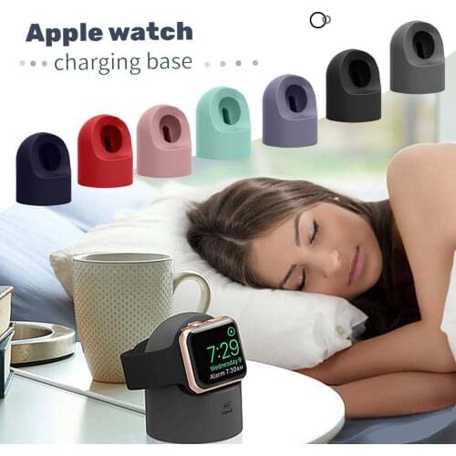 Silicone Charger Stand Holder Station Dock for Apple Watch 6 5 4 3 2 SE iWatch band 42mm 38mm 44mm 40mm Charger Cable Holder#p3