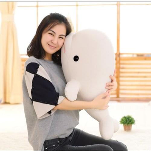 26-65cm Funny Soft White Shark Plush Toy Stuffed Cute Animal Reading Pillow Appease Cushion Gift For Children