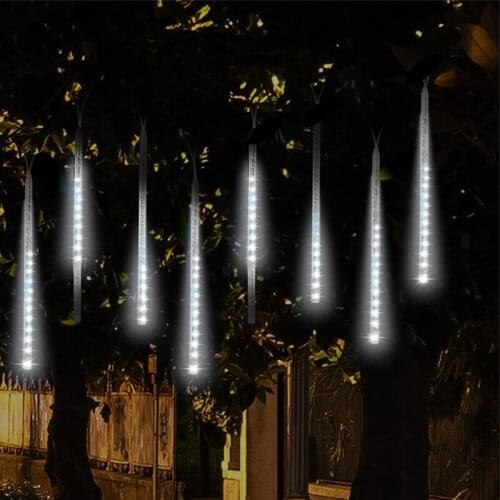 LEDs Solar Lamp Meteor Shower Rain Lights Outdoor Waterproof Christmas Solar String light for Wedding Party Decoration