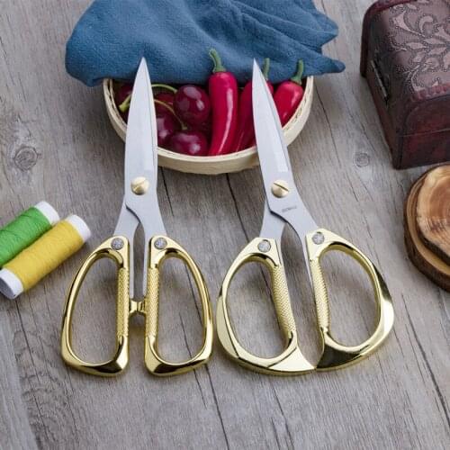 DIY Apparel Sewing Fabric Crafts Scissors Sew Accessories Stainless Steel Tailors Scissors Sewing and Embroidery For Kitchen E