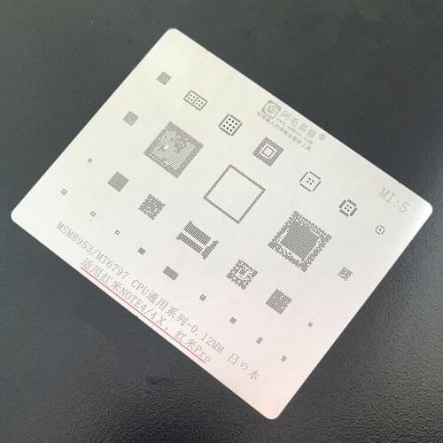 For Redmi note4/4X Pro BGA Stencil MSM8953 MT6797 CPU Reballing IC BGA Solder Heat Template Tin Plant Steel Net 0.12mm Thickness