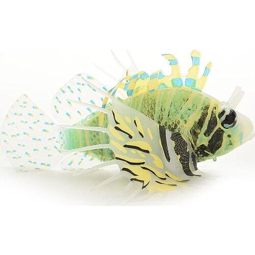 Aquarium Landscaping Decorations Luminous Simulation Colored Lionfish Fish Tank Silicone Decoration Supplies