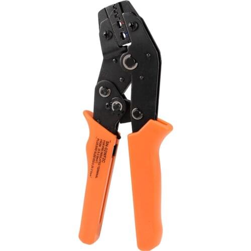 Uxcell 7-inch Ratchet Crimping Press Plier Crimper Tool AWG 22-14 for 0.5-2.5mm2 Wire Insulated Terminal