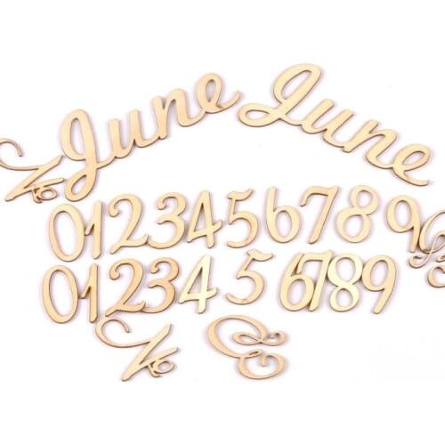 26Pcs/set Wood Handicraft Number DIY Wooden Crafts Scrapbookings Accessories Embellishment decorations 25mm MT1929