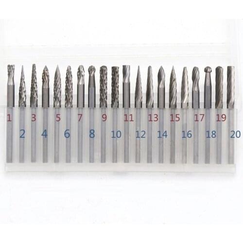 3mm diameter Tungsten steel Grinding head hard alloy Rotary file milling cutter wood carving cutter