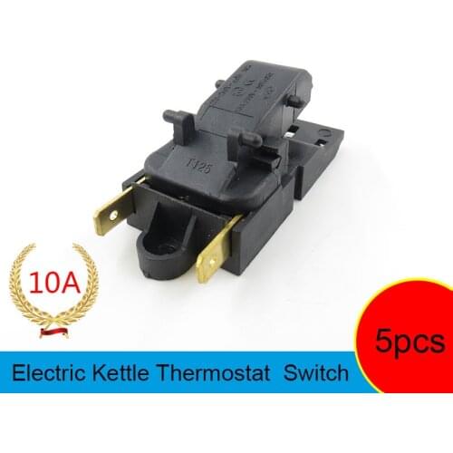 5pcs T125 XE-3 JB-01E 10A Electric Kettles Switch Spare Parts Kettles Kitchen Appliance Parts Thermostat for T125 XE-3 JB-01E