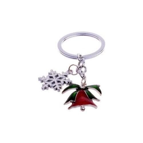 500pcs/lot fedex fast creative style cartoon christmas keychain Rhinestone Santa Key Chain Charms Keyring