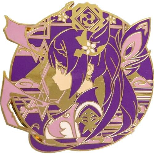 Anime Metal Badge Popular Game Genshin Impact Cosplay Diy Accessories Project Halloween Prop Keqing Zhongli Xiao Tartaglia Sign