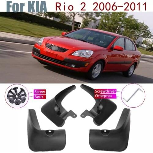 Front Rear Fender Mud Guard Flap Splash Flaps Mudguards Accessories Car Mudflaps For KIA Rio 2 JB Sedan Saloon 2011~2006