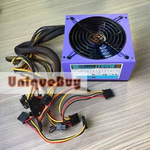 For ATHENA 700W With dual 6P 8pin Graphics Interface PFC Full Voltage Power 20+4p*1 cpu 4+4p*1 graphics card 6+2p*2 SATA*3 IDE*5