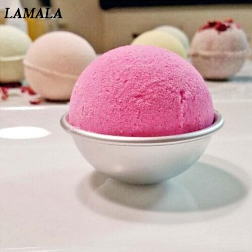2Pcs/pack Bath Bomb Cake Mold 3D Aluminum Alloy Ball Sphere Bath Bomb Mold Cake Baking Pastry Tool Mould Chocolate Mold