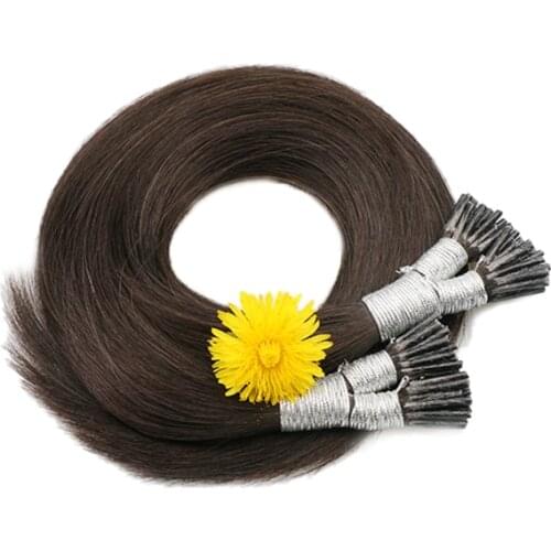 Hot selling wholesale price double drawn remy human hair can be dyed and permed human hair I-tip hair extensions