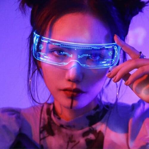Hot Sale Technology Sense Color-changing Luminous Glasses Colorful Nightclub Ladies Glasses LED Luminous Glasses