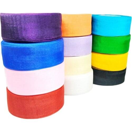 HL 40mm Width 10 Meters/package Solid Color Organza Ribbons Wedding Decorations DIY Head Jewelry Gift Box Wrapping